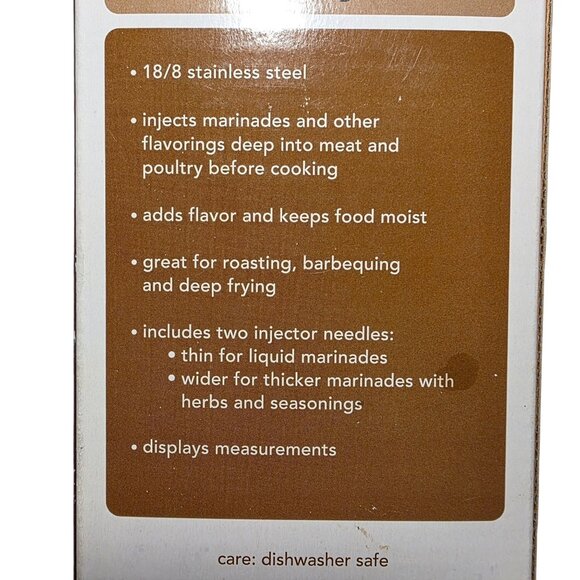 Flavor Injector With Two Needles For Thin & Thick Marinades Stainless Steel - Picture 5 of 7